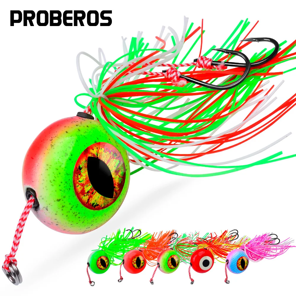 PROBEROS 1 stücke Künstliche Tackle Meer Angeln Jig Köder Mit Röcke 20g-120g Salzwasser Angeln Lockt Bass wobbler Karpfen Crankbait