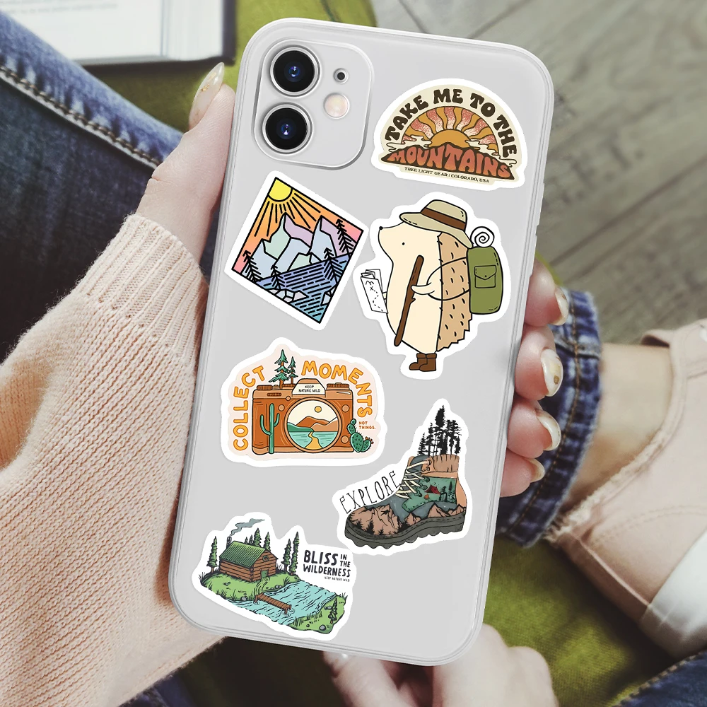Outdoor Hiking Stickers Pack 6