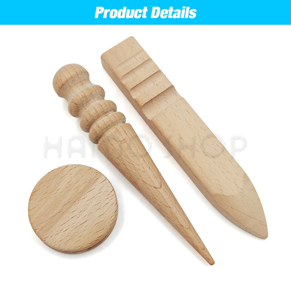 Wood Leather Round Burnishing Edge Tool for Craft