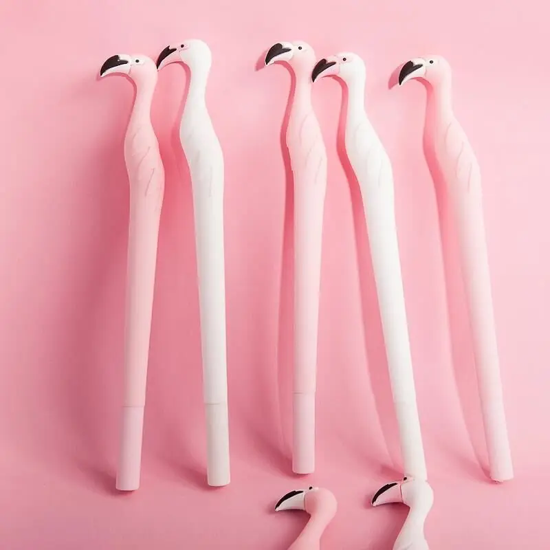 

12PCS flamingo Gel Pens Kawaii Cartoon Creative Funny Signature Ink Pen Cute Stationary Gifts for School Students and Office