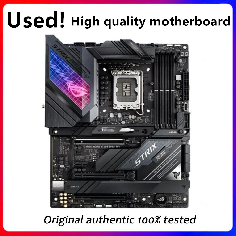 Utilizzato Per Asus Rog Strix Z690-E Gaming Wifi Desktop Originale Per Scheda Madre Intel Z690 Supporto Lga 1700 12900Kf 12700K 12400