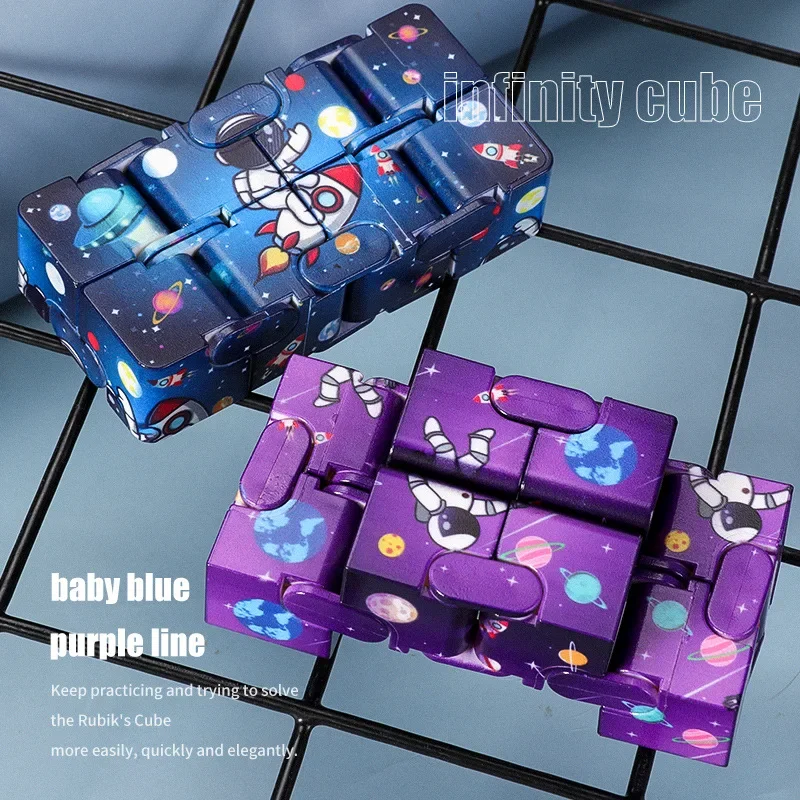 New Creative Starry Sky Infinity Cube Space Infinite Cube Magic Stress Relief Office Flip Cubic Puzzle Stress Relief Toys