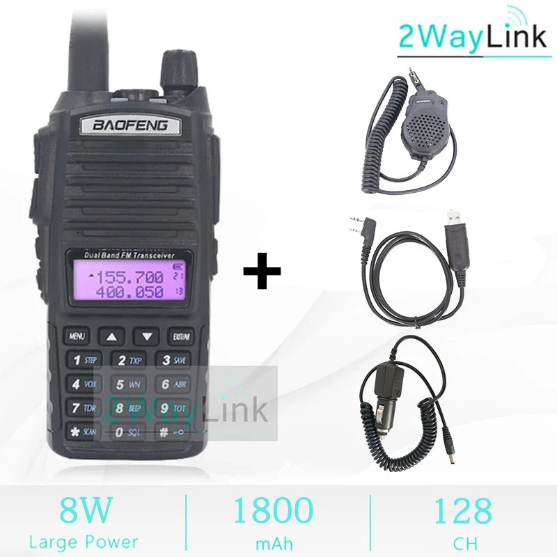Baofeng Walkie Talkie 2 Way Ham radio comunicador UV 82 Dual PTT 8W 5W 10KM Dual Band UV-82 UHF VHF UV82 UV 5R 9R 13 UV16 Radios 2