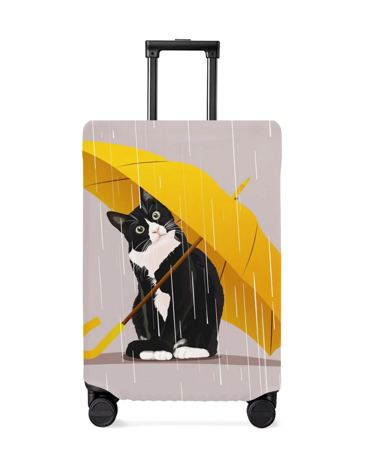 yellow-umbrella-cat-travel-luggage-cover-elastic-baggage-cover-for-18-32-inch-suitcase-case-dust-cover-travel-accessories