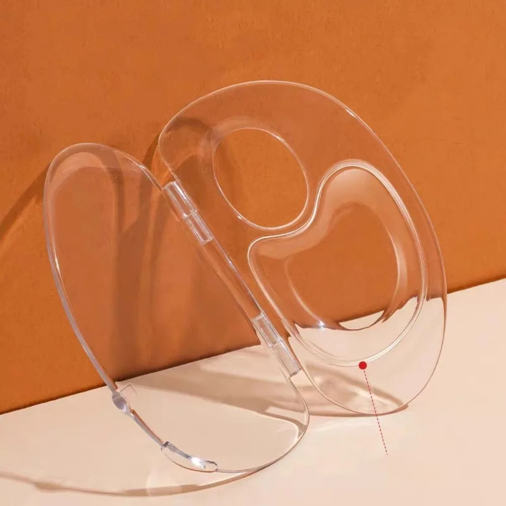 Foldable Liquid Foundation Palette Transparent Acrylic Mixing Cream Rod Set Professional Storage Test Palette