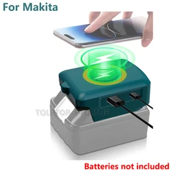 Magnetic Wireless Charger with USB/Type - C Fast Charging Battery Adapter (For Makita)