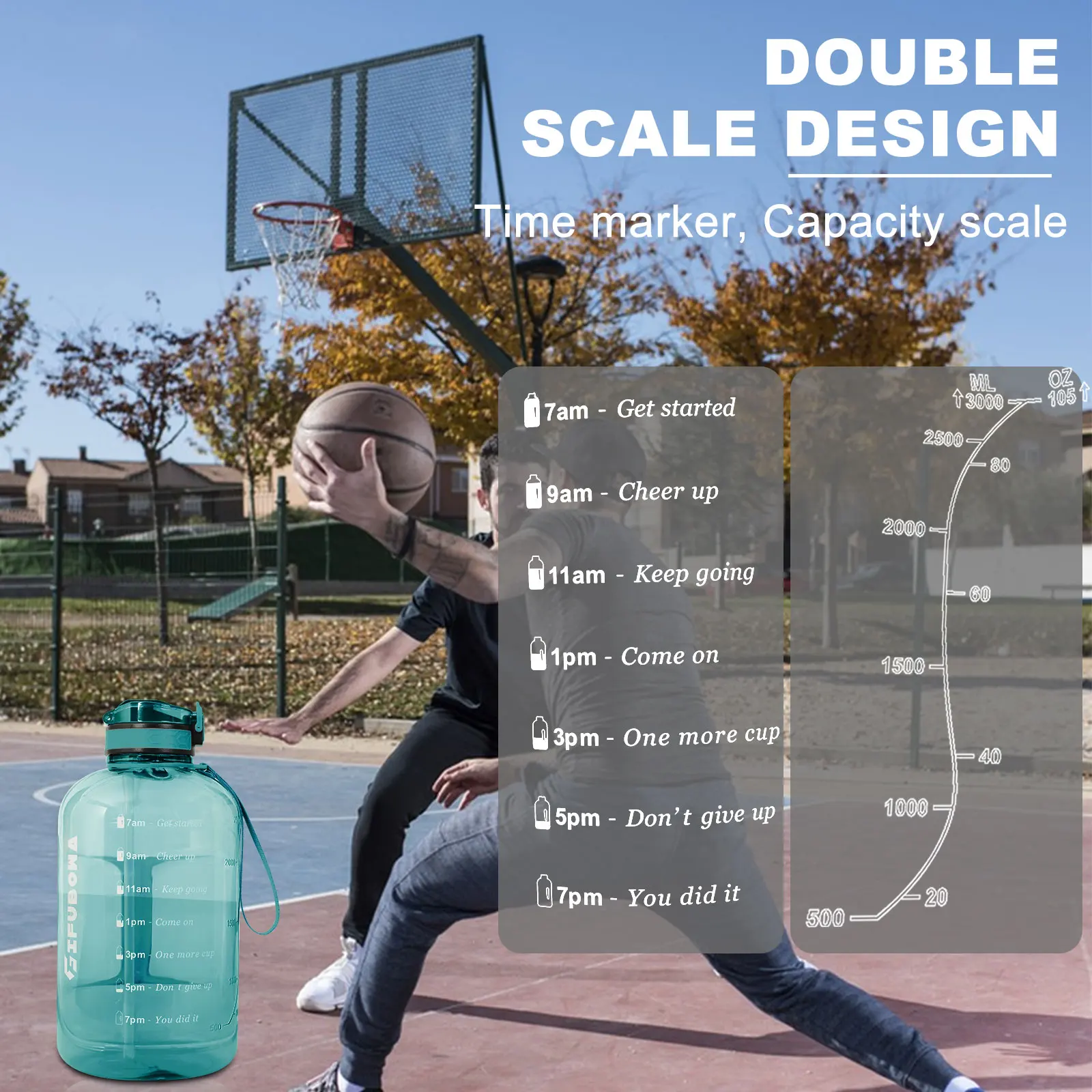 3L Large Sports Water Bottle 5