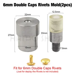 Hand Press Machine for Installing Metal Fasteners in Leathercraft (6mm Cap Rivet Mold)