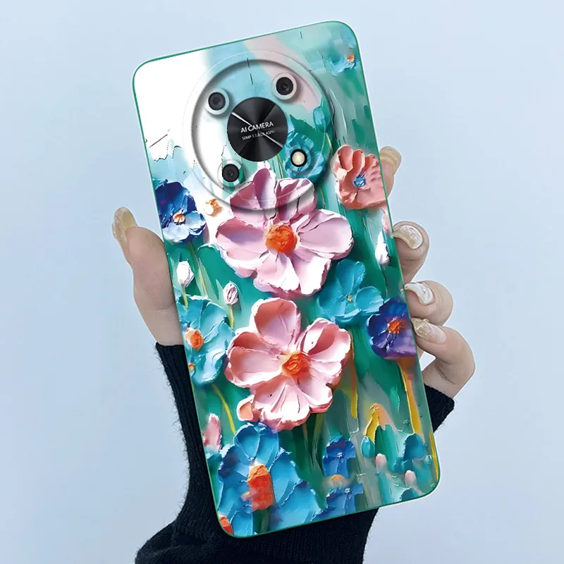 Matte Soft TPU Phone Cover with Cute Panda and Cat Design