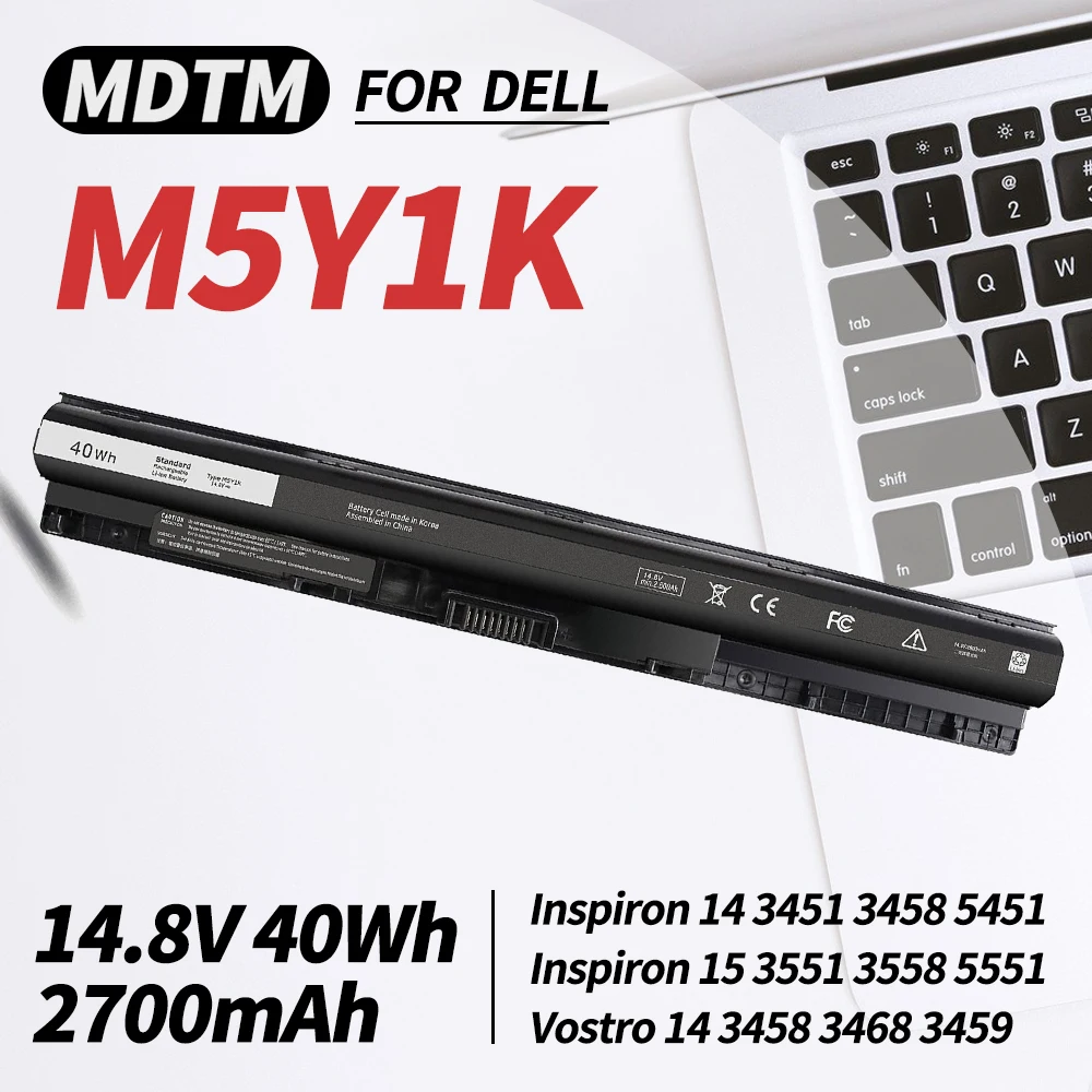 

Аккумулятор M5Y1K для ноутбука Dell Vostro 3458 3558 Inspiron 14 15 17 3000 5000 серии 5558 5559 3551 3452 3451 3567 5755 5758 5759