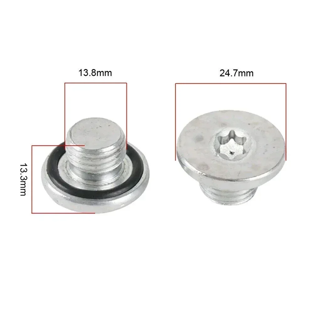 M14 X 1.5 Aluminium Alloy Oil Drain Plug Sump Drain Nut Bolt With Copper Gasket For Opel Silver Tone 90502556 Oil Plug