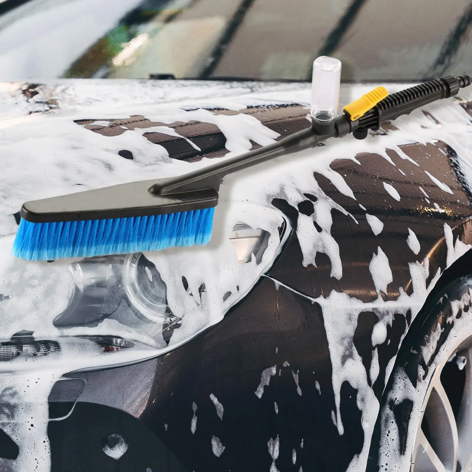 Car Wash Brush Cleaning Tool with Handle Detailing Brush Car Wash Mop Washing Brush for Vehicle Exterior RV Boat Window