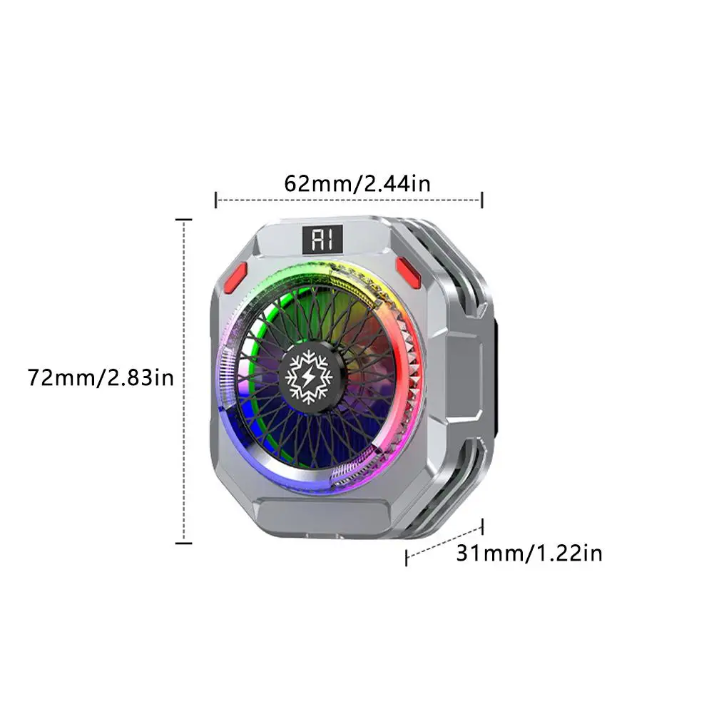 TH28 반도체 휴대폰 쿨러 30W 강력 냉각 스마트 온도 조절 5가지 조절 모드 RGB 조명 초강력 쿨링