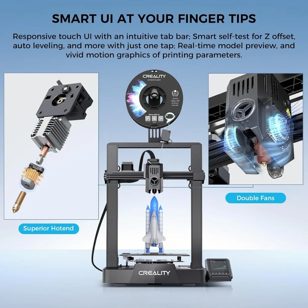 Official Ender 3 V3 KE 3D Printer 500mm/s High-Speed Printing Self-Test Dual Z-axis Double Linear Shafts on Y-axis Superior 4