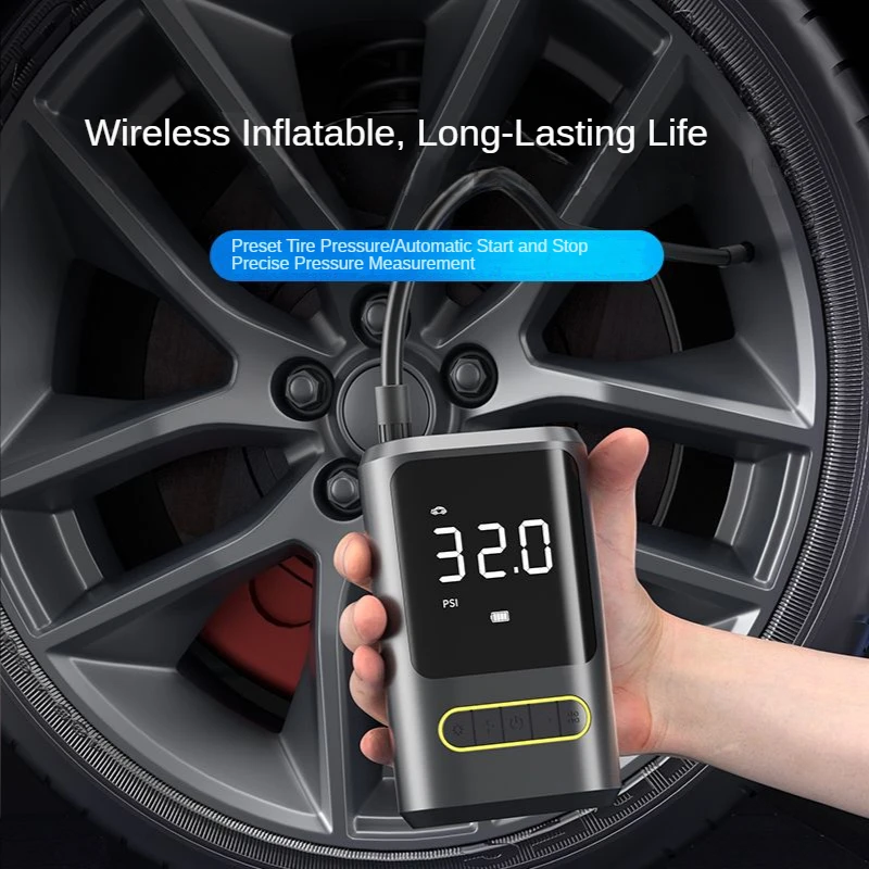 

12v Portable Air Pump Mini Tire Inflator Electric Pump Wireless Air Compressor for Car Motorcycles Bicycles