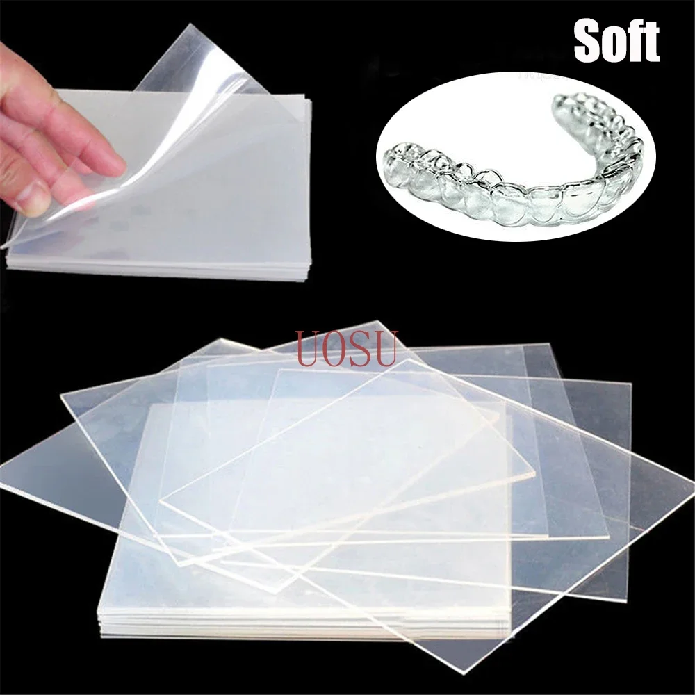 

1.0/1.5/2.0mm Soft Vacuum Forming Plate Matrix Bands Dental Splint Thermoforming Material Sheet Oral Denture Model Mold Slice