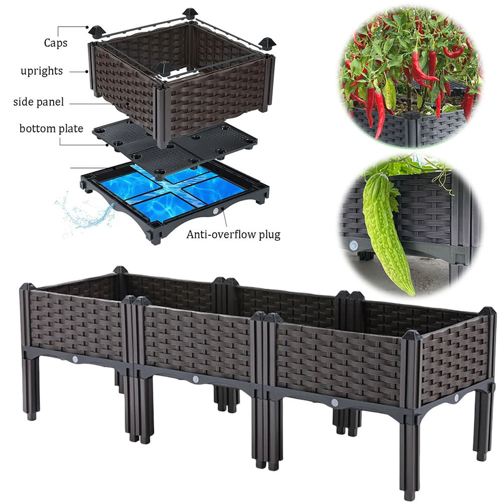 Plastic Raised Planter Box 3