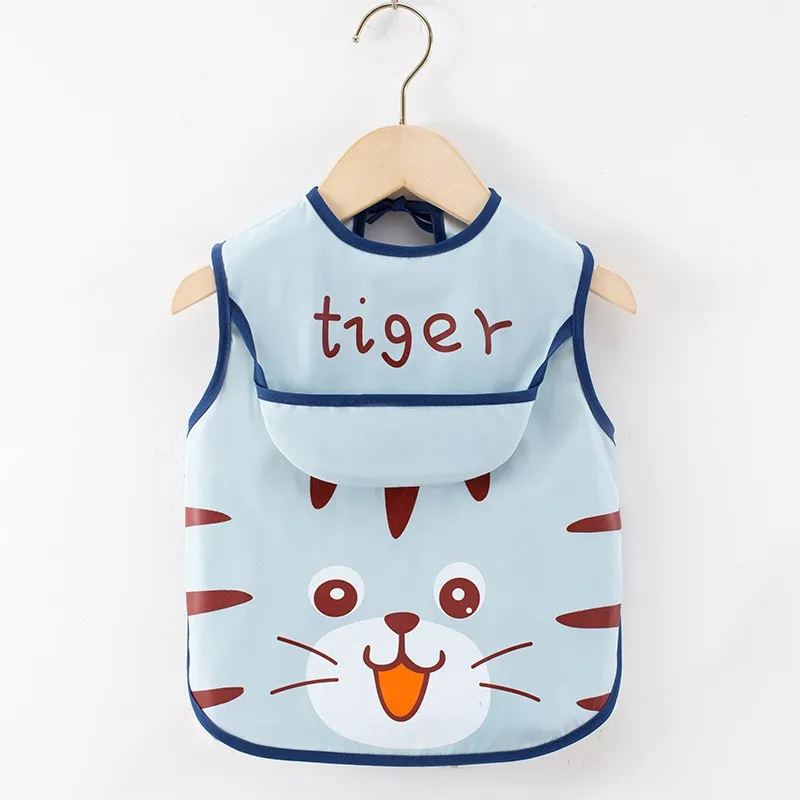 2PCS/1PCS Eating Feeding Smock Baby Toddler Apron Bibs Waterproof Adjustable Size Girls Boys Newborn Stuff 1-4 Years 2