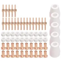 Kit de Buses d'Électrodes de Découpeur Plasma Accessoires de Remplacement Consommables, Outils de Soudure pour PT31 CUT, 30, 40, 50, 65 Pièces 