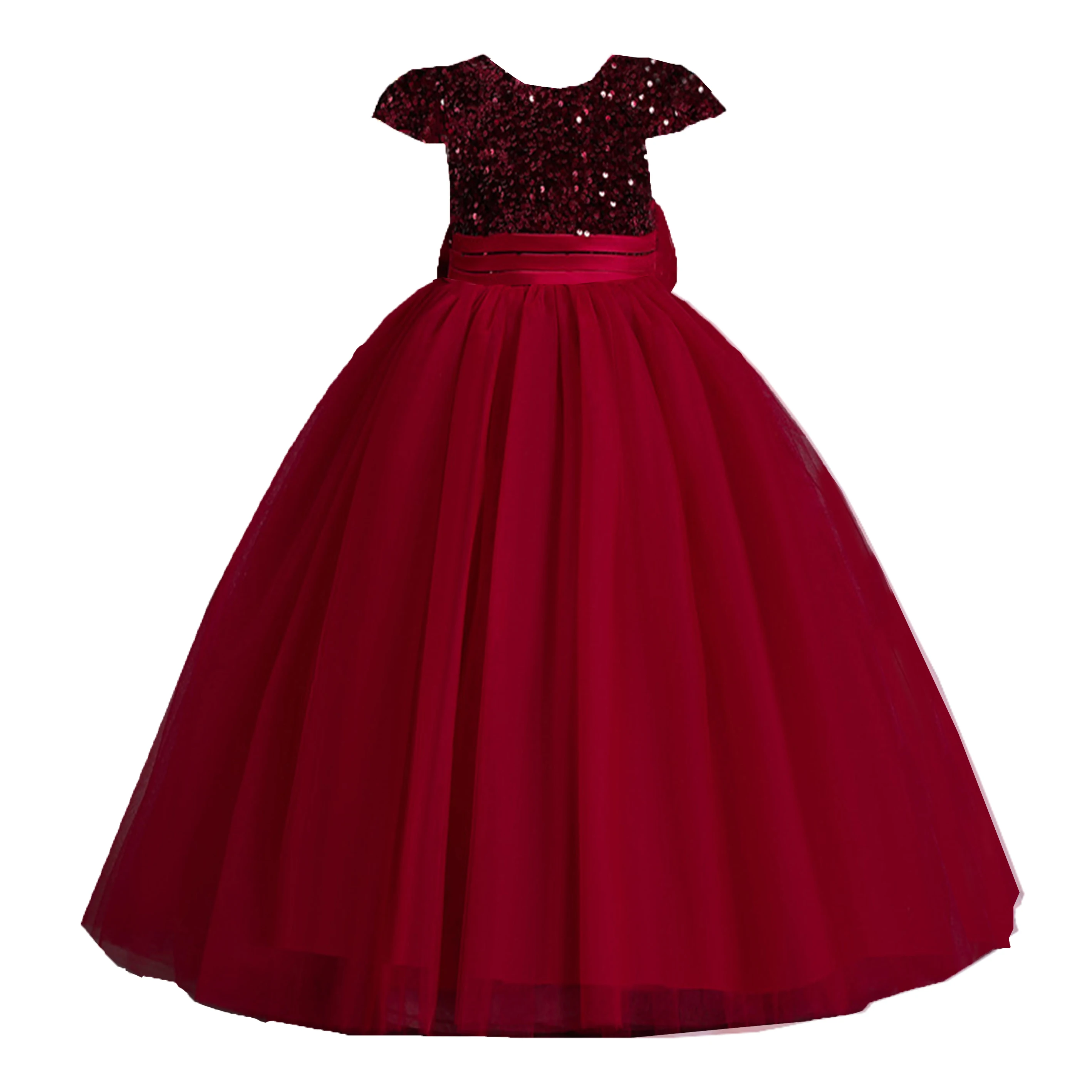 Little Big Girls Backless Sequined Flower Girl Birthday Party Pageant Formal Evening Dress C322 2