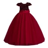 Little Big Girls Backless Sequined Flower Girl Birthday Party Pageant Formal Evening Dress C322 2
