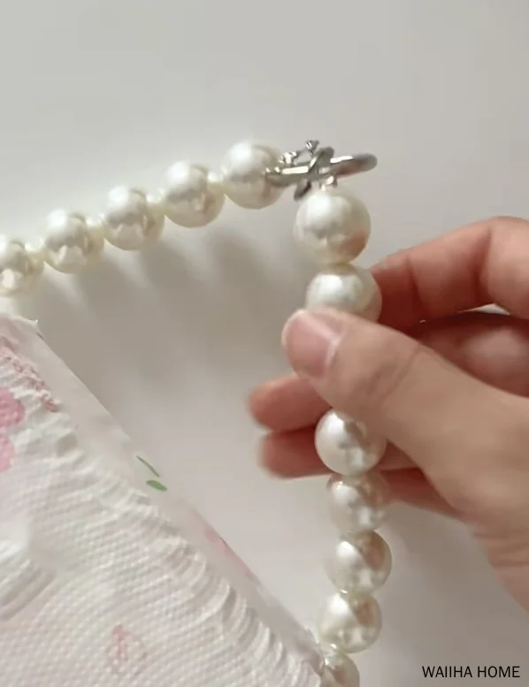 Pearl Hanging Beaded Tissue Holder Toilet Paper Holder Phone Chain Home Storage Organizer Bathroom Decoration Accessories