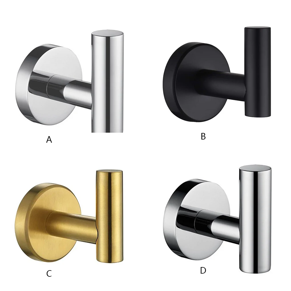 

Крючки для пальто из нержавеющей стали 304, настенный крючок для полотенец черного и белого цвета, товары для дома, инструменты для ванной и спальни