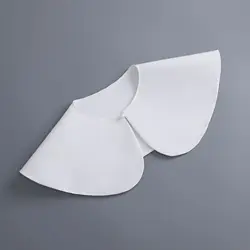 Elegant White Faux Collar Scarf Shawl Accessory (White)