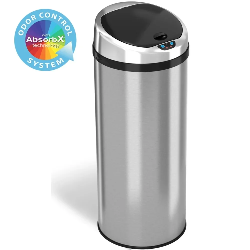 

iTouchless Stainless Steel 13 Gallon Motion Sensor Trash Can