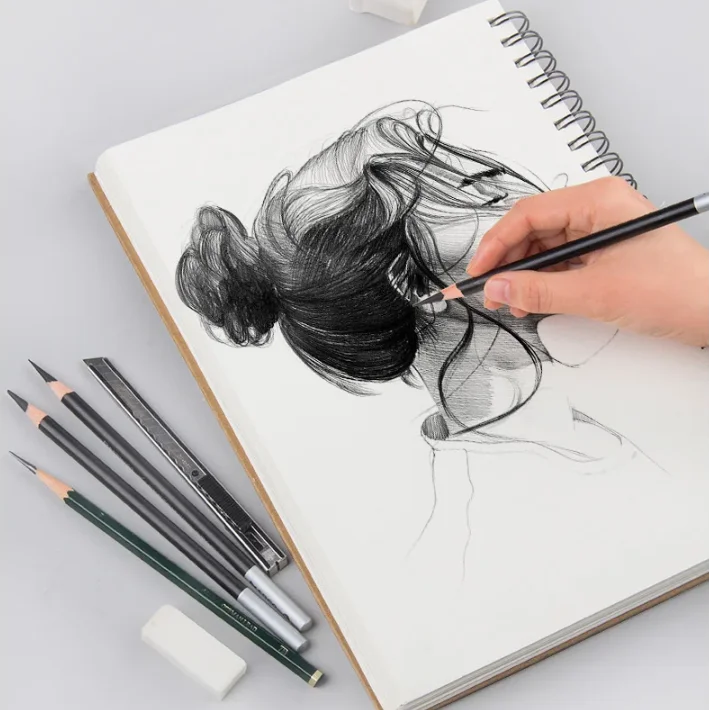 휴대용 크래프트 종이 스케치북, 그림 그리기 종이, 그래피티 스케치, 메모 패드..