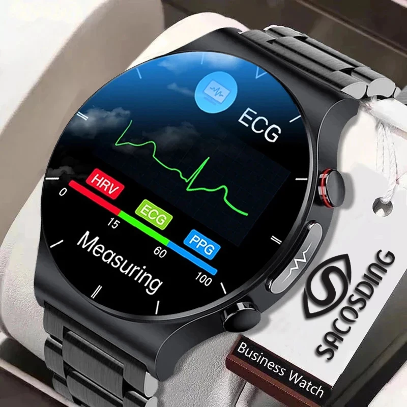 

Top 2022 New ECG+PPG Smart Watch Men Blood Pressure Heart Rate Watches IP68 Waterproof Fitness Tracker Smartwatch For Huawei