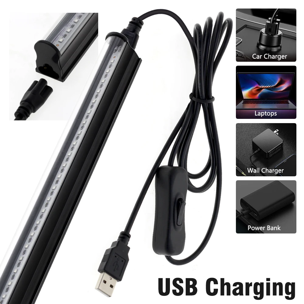 UV LED Strip Light uv led strip light 5V UV LED Tube Light USB Plug with Switch 395NM UV Lamp for Body Painting/Pet Cleaning/Banknote Inspection
