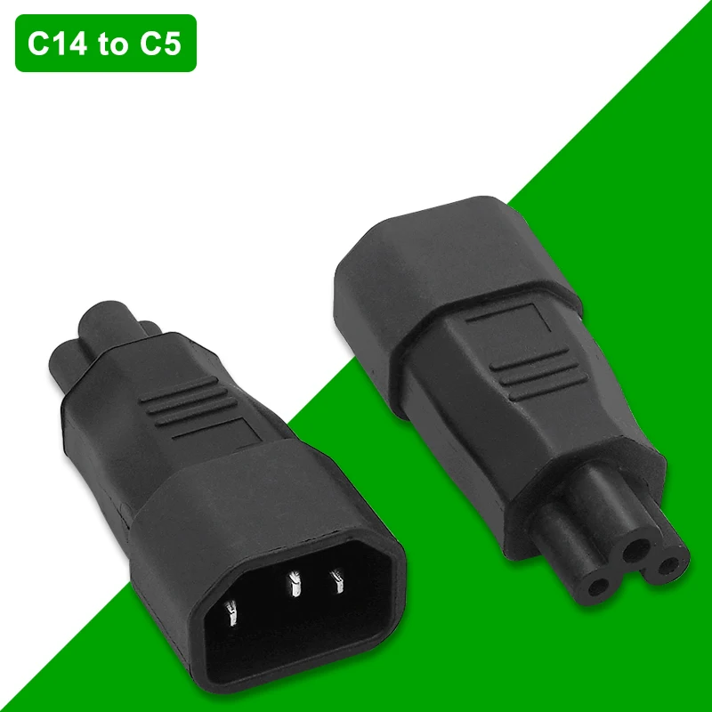 

1PC Universal Power Adapter IEC 320 C14 to C5 Adapter Converter C5 to C14 AC Power Plug Socket 3 Pin IEC320 C14 Connector Hot
