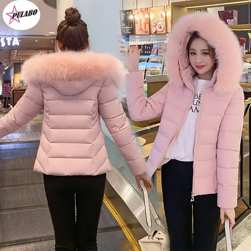 

PULABO European White Women's Winter Jacket Big Fur Hooded Thick Down Parkas Female Jacket Warm Winter Coat for Women 2024 New