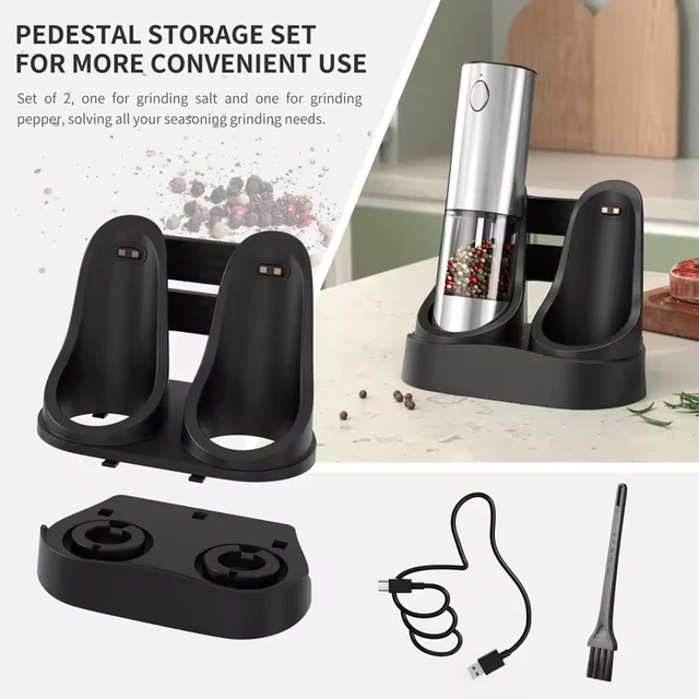 Electric Salt Pepper Grinder Set 4