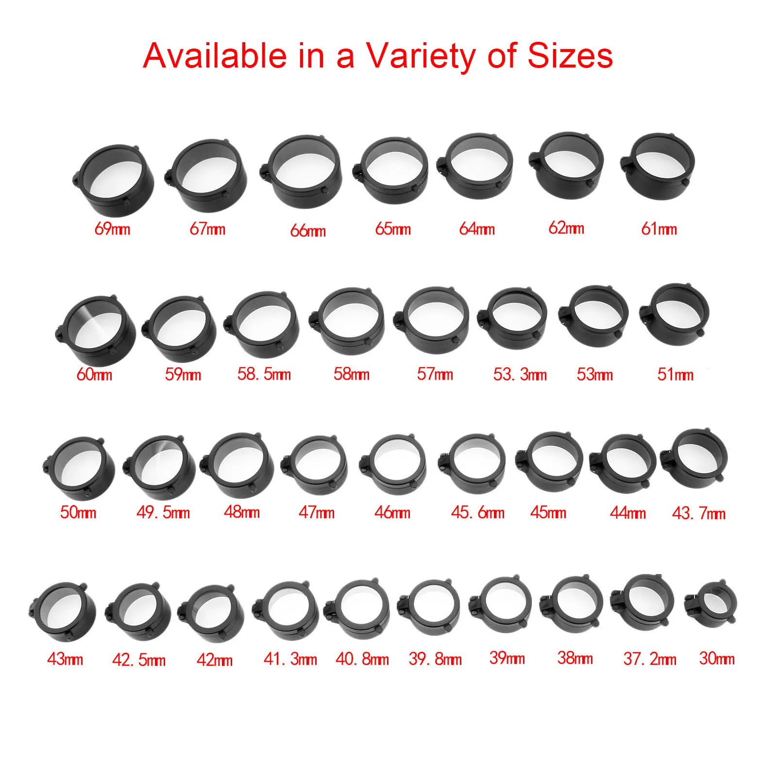Universal HD Clear Lens Cover Dustproof Protective Cap for Hunting Optics - Quick Flip Design