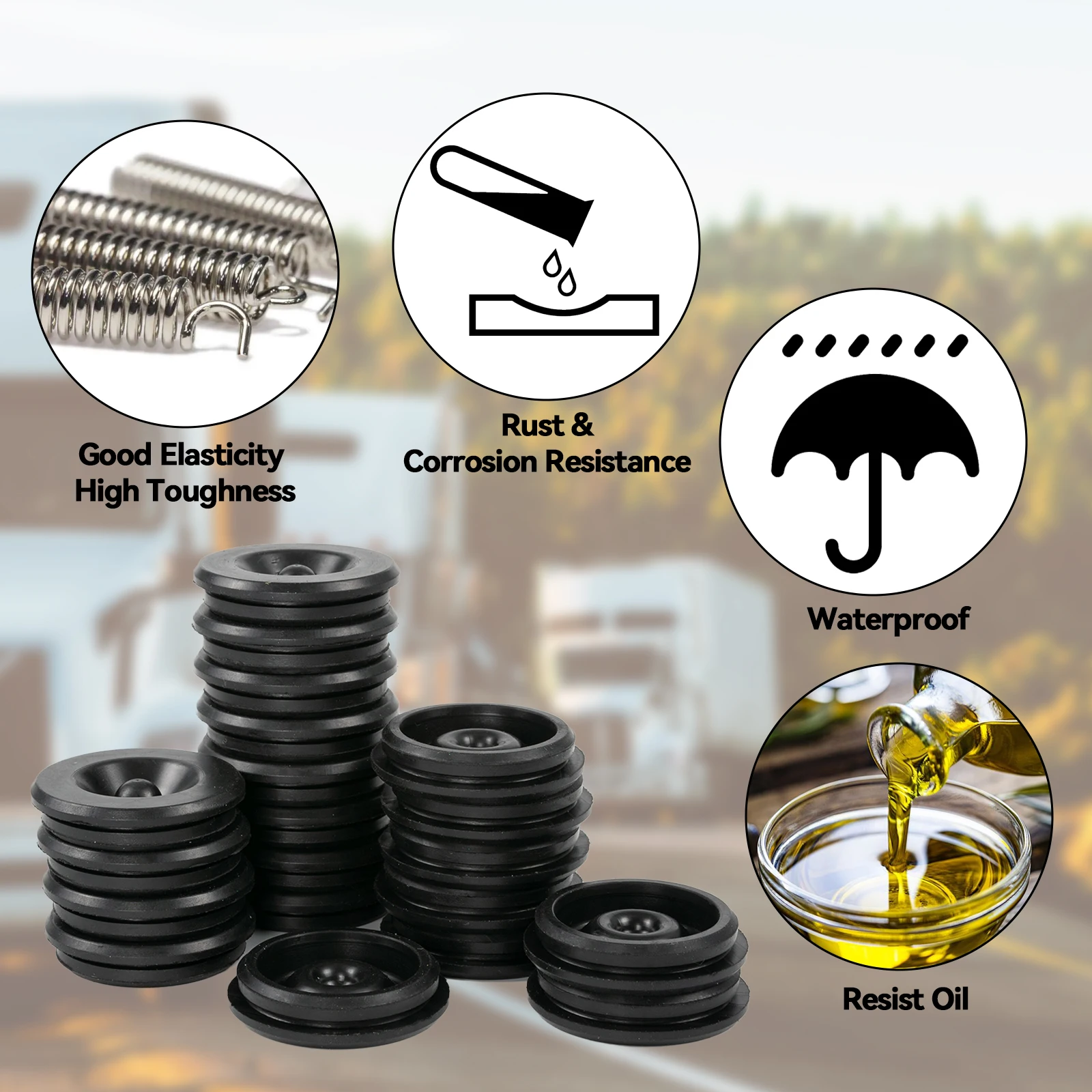 thumbnail image 2 of LIBRA Set Of 4 Trailer Hub Grease Seals EZ Lube 3500 Lbs Axle 1 719 X 2 565 22028 2 of 13
