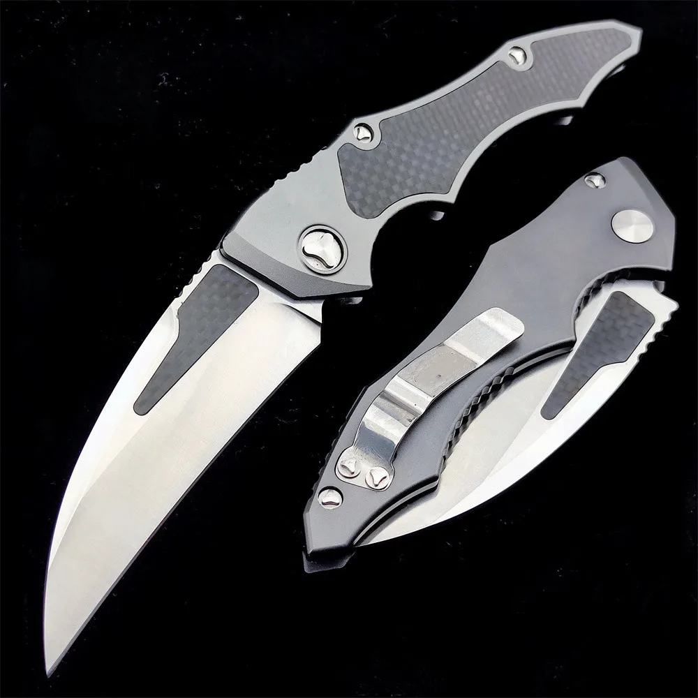 

High Hardness D2 Blade AUTO Karambit Knife Outdoor Hunting Aviation Aluminum Handle Survival Claw Camping Edc Tool