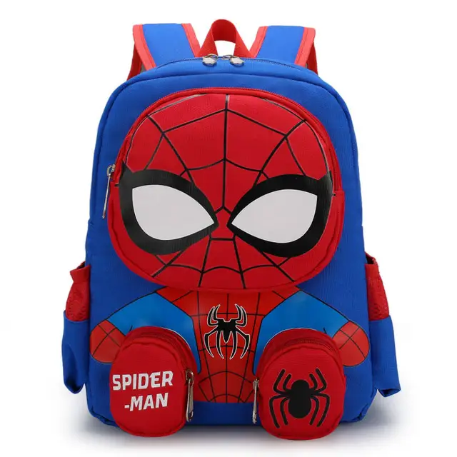 Mochilas de Spiderman para estudiantes, Bolsa Escolar de superhéroes, estéreo 3d de dibujos animados, mochila de guardería, bolsa de viaje para niños, regalo - Imagen 3