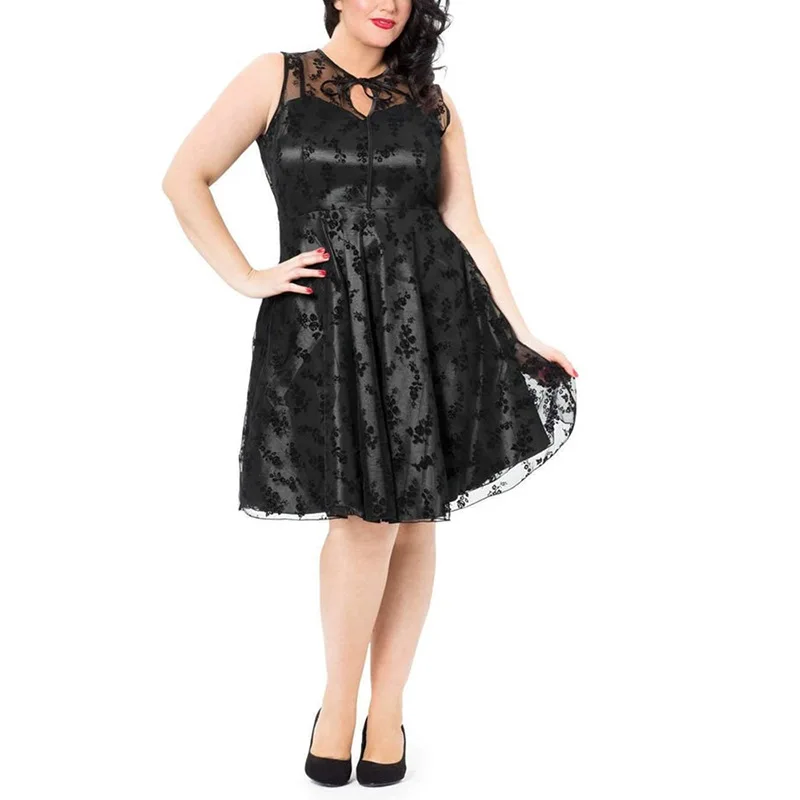 

Europe and the United States plus size women's senior chubby sister plus size plus fat extra large lace double skirt.