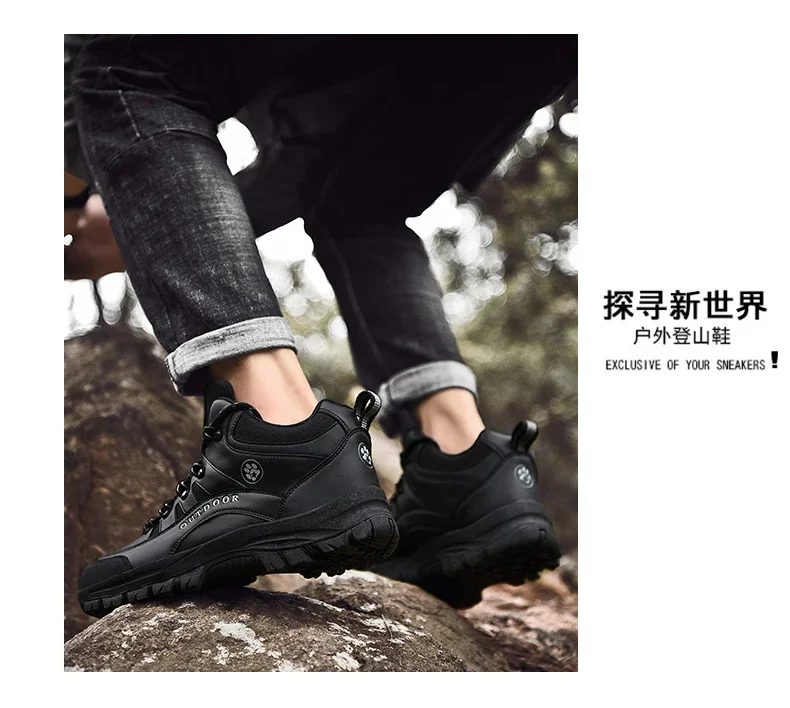 Men Tactical Boots Breathable Safety Male Anti-Slip Hunting Boot Motorcycle Army Boots Desert Climbing Hiking Shoes Size Plus