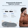Neck Contour Inflatable Camping Pillow, Ergonomic Travel Pillow Backpacking Gear with Washable Removable  Bladder Trip, Office 3