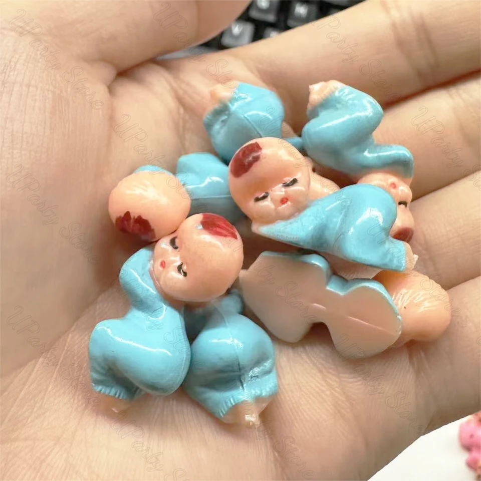 120 Miniature Bebè In Plastica Rosa 2,5cm - Gioco Cubetti Di Ghiaccio Per Baby Shower - Decorazioni Feste E Bomboniere