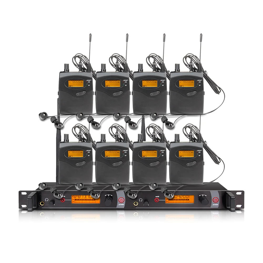 Wireless Ear Monitoring System Professional Wireless In-ear Monitoring System 6/8/10/12Channel Multi-bodypack Monitor Band Stage Outdoor in-ear monitor SM-2050