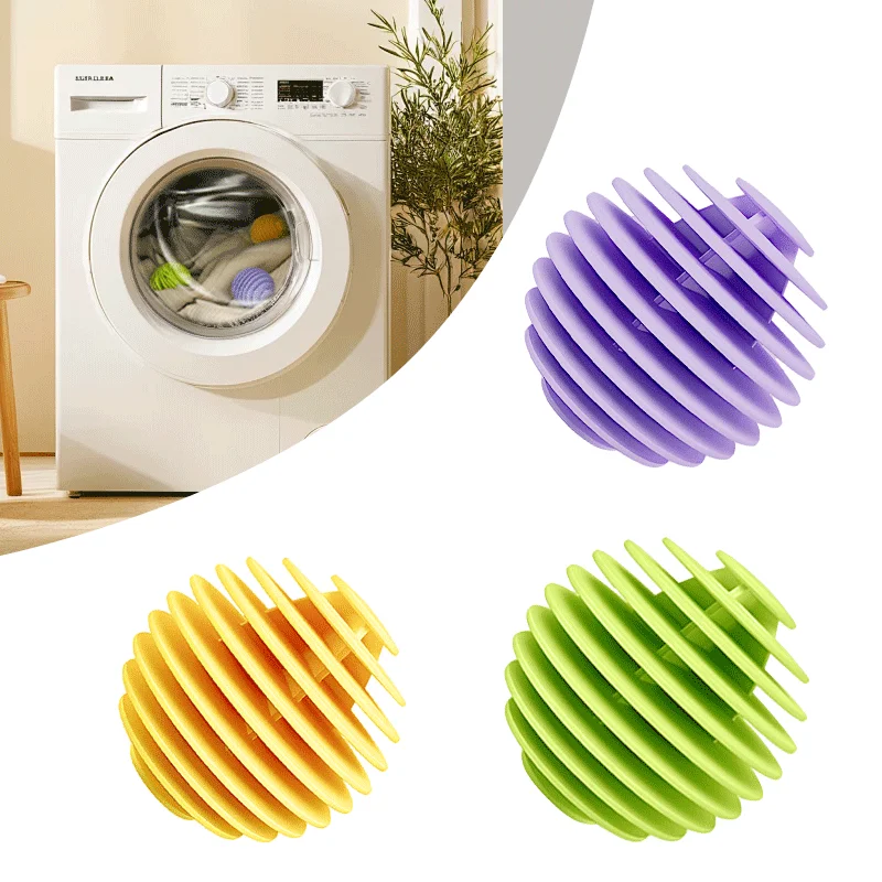 Laundry Ball Reusable Washing Machine Pet Hair Remover Deeper Cleaning Fabric Reduce Tangles Wrinkle Release Fluff