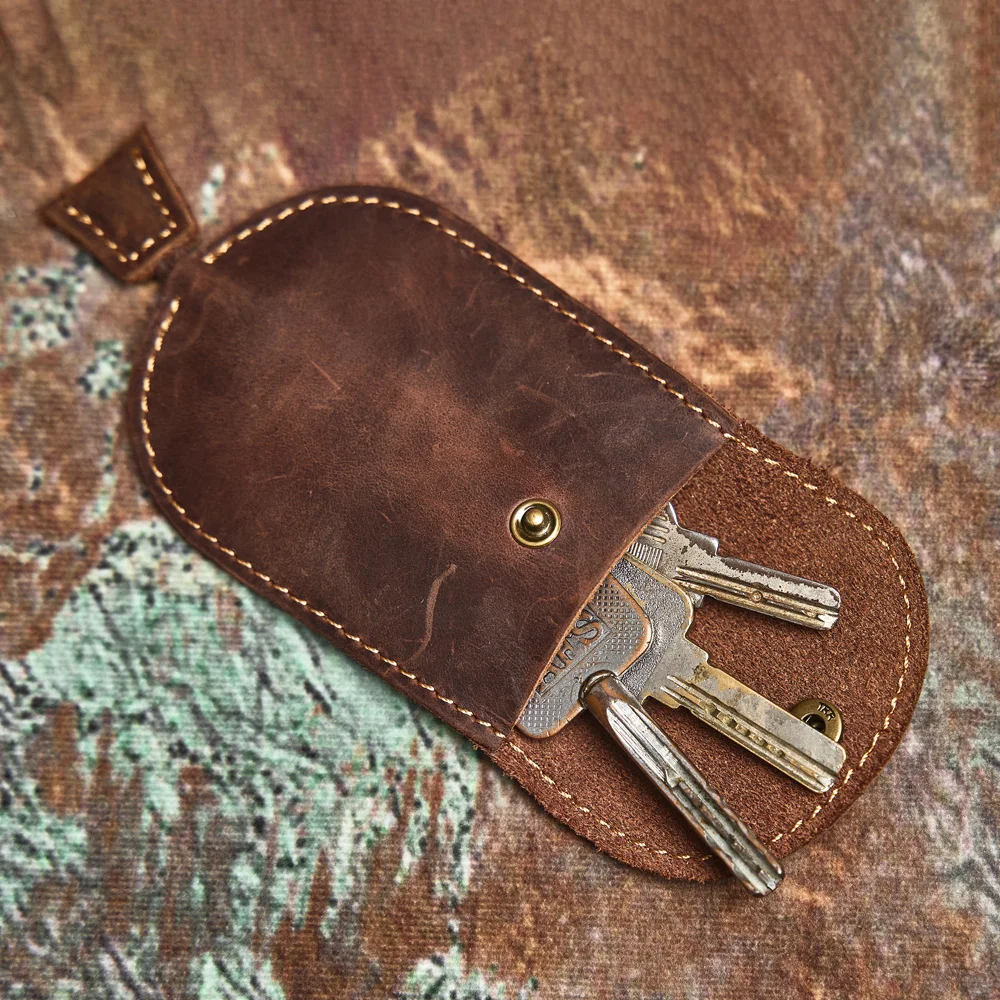 NASVA Echtes Leder Multifunktionale Schlüssel Tasche Weibliche Pull-Out Schlüssel Tasche Große Kapazität Auto Schlüssel Schutzhülle Lagerung Tasche – Detail 11