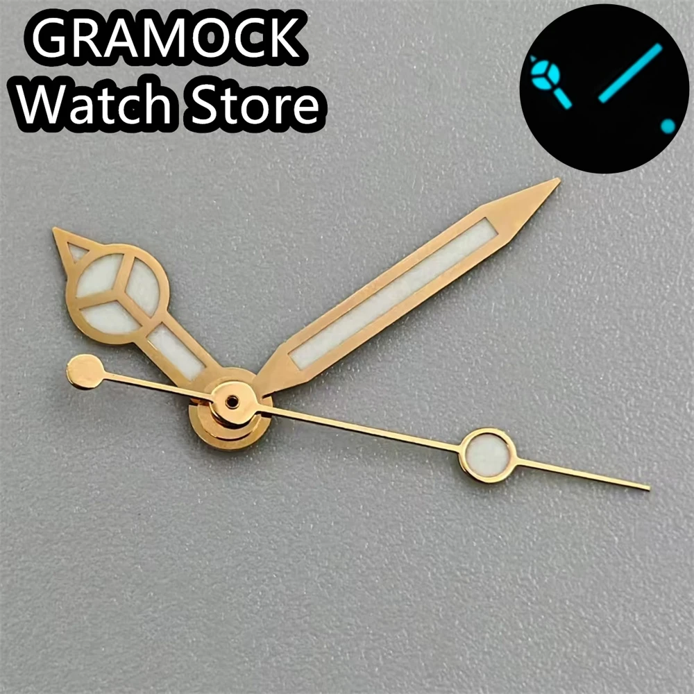 Elegant Multi-Colored Luminous Watch Hands - Silver, Gold, Rose Gold, Green, Blue
