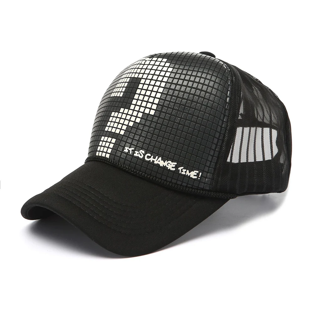Unisex Mesh Baseball Cap Pentagram Print Summer Breathable Sports Hats For Men Women Snapback Curved Hats Hip Hop Caps Dad Hat