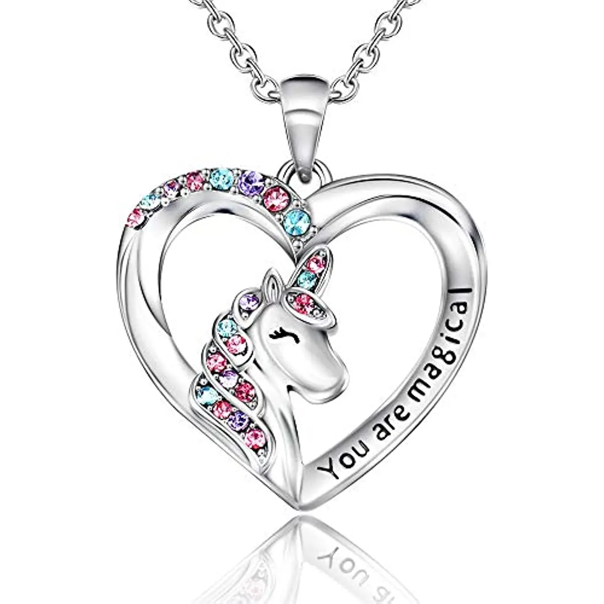 

Женская подвеска в виде сердца, с фианитом