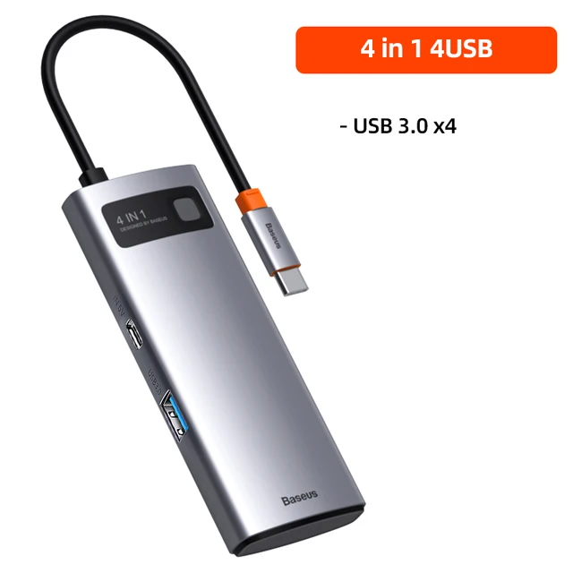 Baseus USB Type C HUB USB to HDMI-compatible RJ45 SD Reader PD 100W Charger USB 3.0 HUB For MacBook Pro Dock Splitter